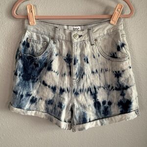 Urban Outfitters BDG MOM High Rise Shorts Sz 29 Tie Dye Jorts Denim Jean